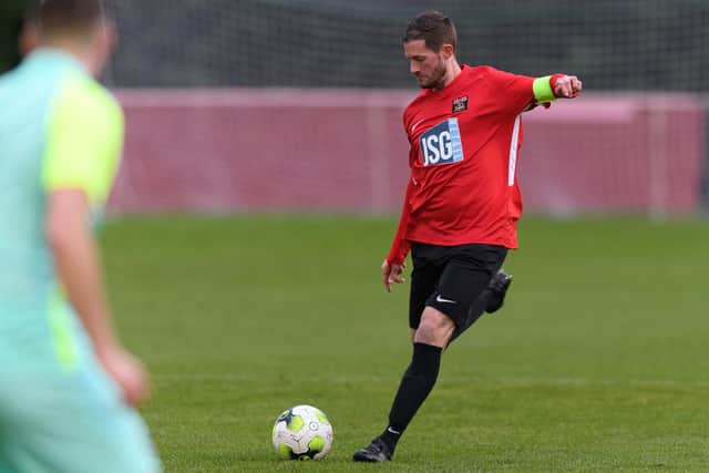 Fareham skipper Tom Settle netted his side's penalty leveller against Fleet. Pic: Keith Woodland.