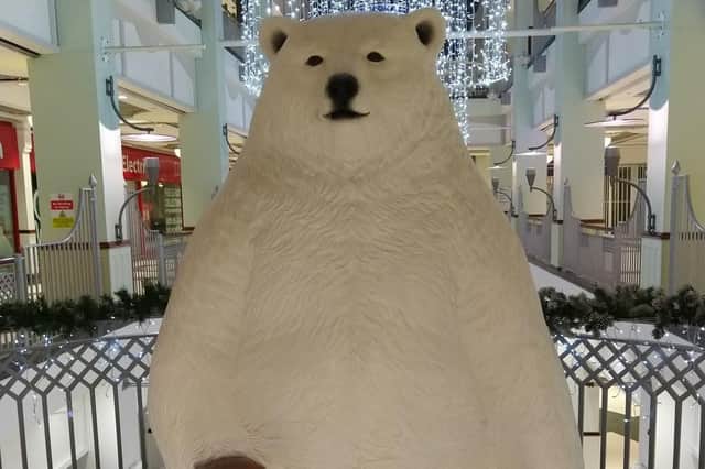 The polar bear at Havant's Meridian Shopping Centre 