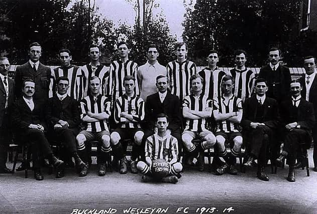 Buckland boys. Buckland Wesleyan FC in the 1913-14 season.