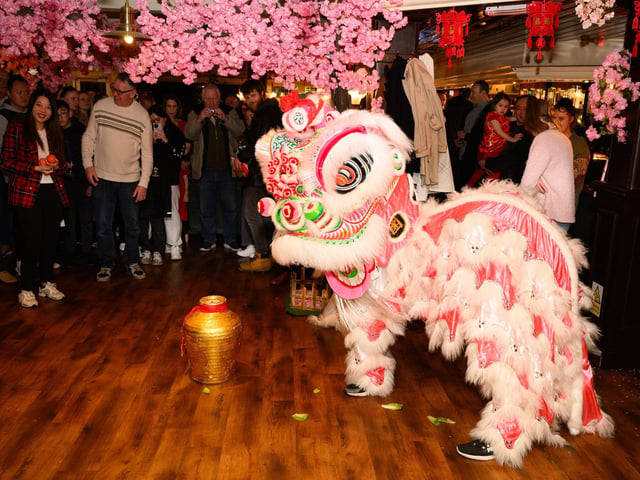 Compass Rose has celebrated the Chinese New Year with a dragon dance.
Picture: Keith Woodland (100221-50)