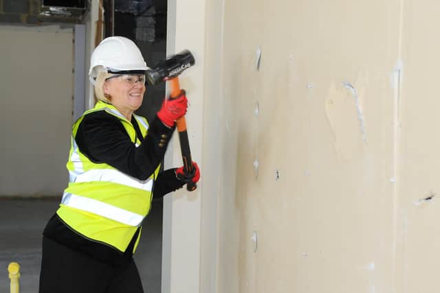 Sue Harriman, chief executive of Solent NHS Trust, officially ‘broke the ground’ to start the long-anticipated £10.3m refurbishment of St. Mary’s Community Health Campus in 2018
Picture: Sarah Standing (180716-4657)