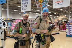 Ready to bust ghosts at the Cosplay for Poppies event in Havant. Pictured: Andy Hornby (44) and Craig Braisby (48). Picture: Mike Cooter (051122)