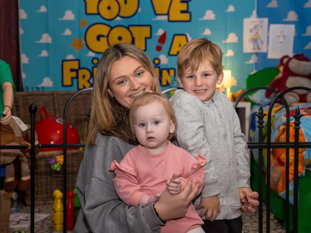Jessica Webb with Rose Webb, 1, and Zachary Webb, 4, at The Enchanted Walk at Keydell NurseriesPhotos by Alex Shute