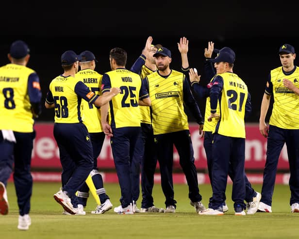 Hampshire winning their quarter final against Durham