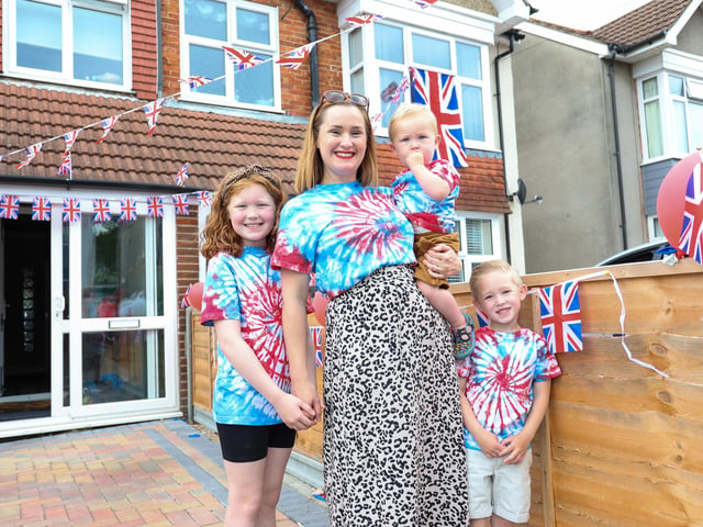 Violet, nine, Wilf, 18 months and Bertie, five, with mum Emily Bryczkowski in Hillside Avenue, Waterlooville