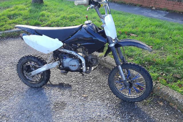The motorbike was seized by police after a chase. Picture: Hampshire Roads Policing Unit.