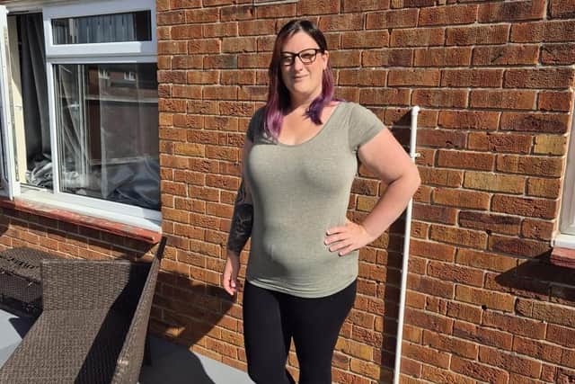 Abbie with 3 stone gone