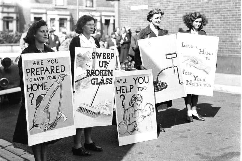 Women of Milton in Portsmouth took their message into the streets after the city's second air raid in August 1940. The News Portsmouth PP545