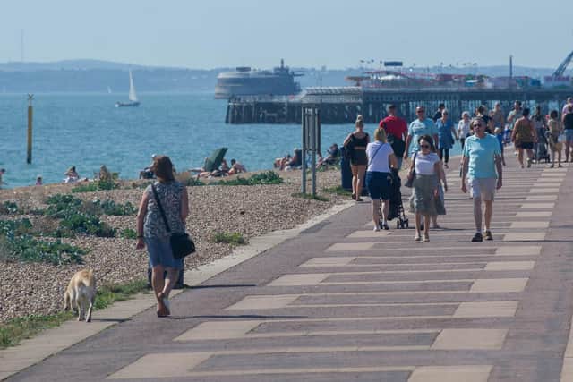 The council is seeking views on the future of the seafront.
Pictured: People on Eastern Parade, Southsea.
Picture: Habibur Rahman