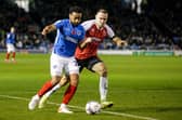 Louis Thompson driving forward against Cheltenham