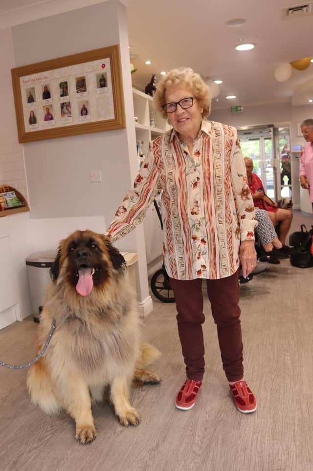 3.	Care UK Bourley Grange resident, Jean with Tedd.