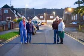 Daphne and Paul Nicholls, left, who will be under tier two restrictions and Gary and Kathy Goff, right, who will be under tier three restrictions, outside their homes in Portsdown Road Picture: Habibur Rahman