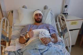 Dan Braiden, 31, of Cosham, was diagnosed with a brain tumour a year after successful treatment for testicular cancer
Picture: Brain Tumour Research