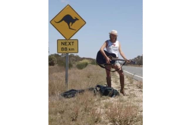 Nina Burras from Missing Chopper hitchhiking in Australia.