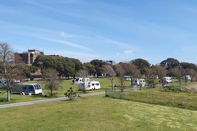 Travellers on the small field opposite Pembroke Rd, Southsea on 27 May 2021
Picture: JPIMedia