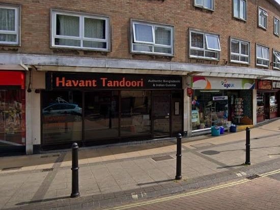 Havant Tandoori, a takeaway at 30 Market Parade, Havant was given a score of one on November 30.