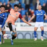 Alex Robertson battles for possession in Pompey's FA Cup humiliation at Chesterfield. Picture: Jan Kruger/Getty Images