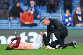 Tino Anjorin was forced off in the 44th minute at Chesterfield in the FA Cup after suffering a hamstring injury. Picture: Simon Davies/ProSportsImages