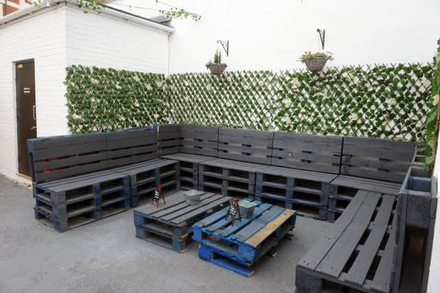 Moonshine in Grenada Road, Southsea, have opened up an outdoor area.
Picture: Sarah Standing (280422-2845)
