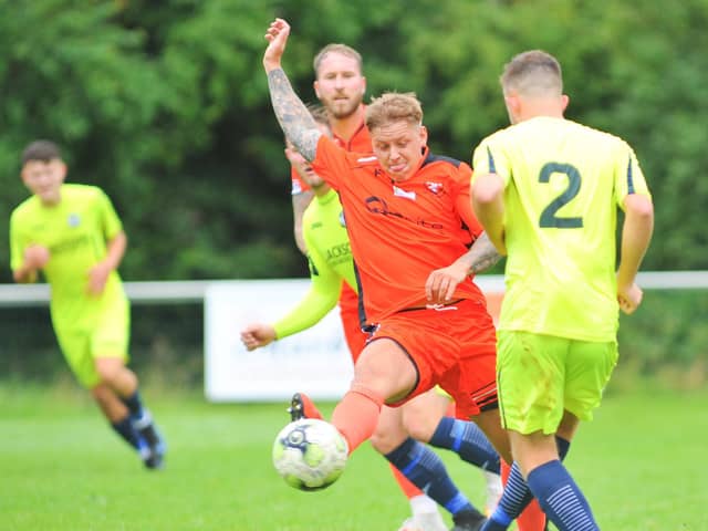 AFC Portchester are waiting to discover when Jake Raine's suspension starts following his straight red card at Alton. Picture: Martyn White