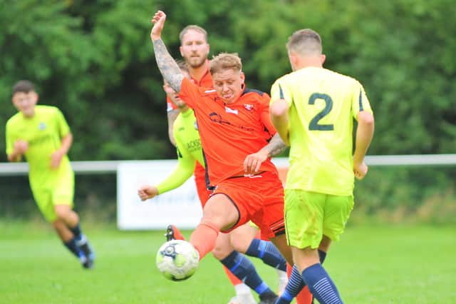 AFC Portchester are waiting to discover when Jake Raine's suspension starts following his straight red card at Alton. Picture: Martyn White