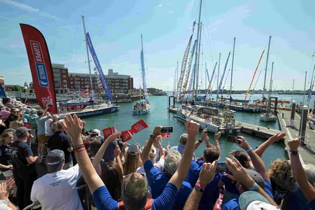 Crowds gathered on the dock in Portsmouth to welcome the Clipper Race back. Clipper has raised £2m for UNICEF in 10 years.