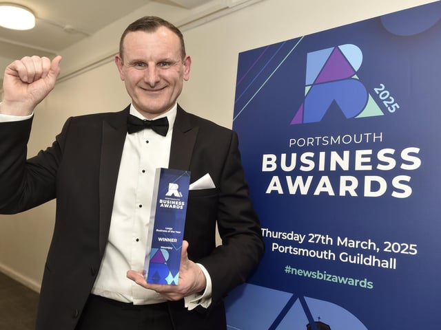 Simon Ingram, managing director of Mountjoy Ltd, winners of the Large Business of the Year award. Picture: Sarah Standing (270325-1352)