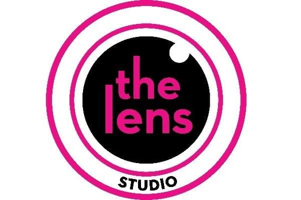 The logo for The Lens, the new identity of the space formerly known as The Guildhall Studio at Portsmouth Guildhall, unveiled in January 2023.