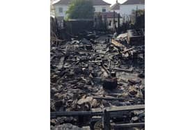 The damage caused in the Paulsgrove fire earlier this week.