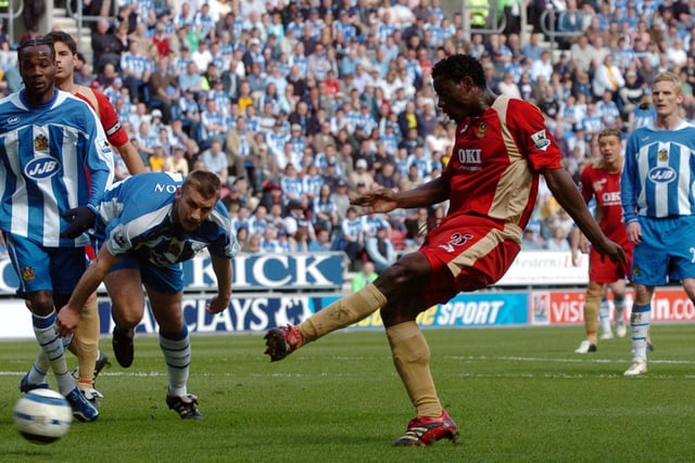 Premier League safety was secured with an excellent comeback against Wigan. Henri Camara had given the hosts the lead, before Benjani scored his first goal in 15 appearances to equalise. Matt Taylor then remained composed to slot home a penalty which ensured the Blues would be competing in the top-flight the following season. 
  Picture: :Jonathan Brady