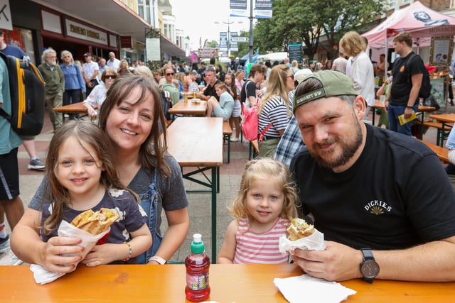 The Roberts family from Southsea. Southsea Food Festival on Palmerston, Clarendon and Osborne Roads
Picture: Chris Moorhouse (200724-31)