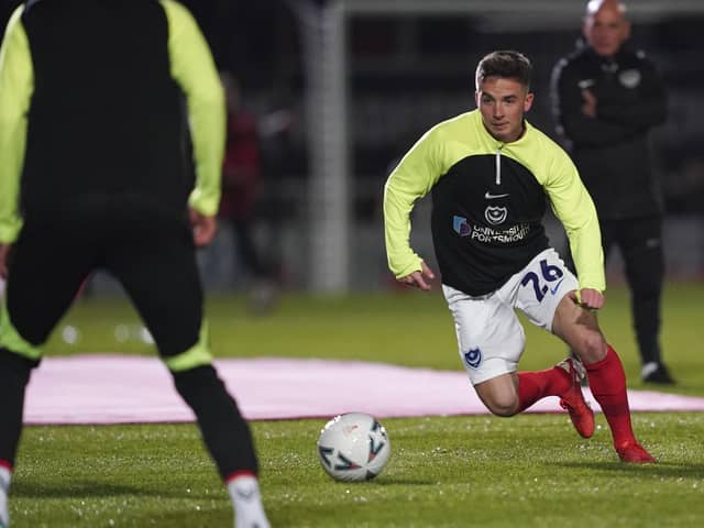 Tom Lowery made his last Pompey comeback in November at Hereford - and days later aggravated his problematic hamstring injury. Picture: Jason Brown/ProSportsImages