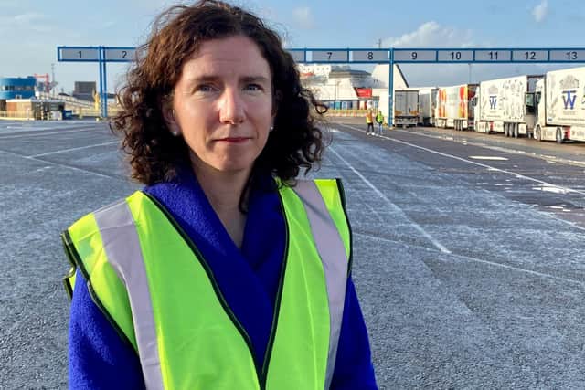 Labour's shadow chancellor Anneliese Dodds pictured at Portsmouth International Port on December 11, 2020. Photo: Tom Cotterill
