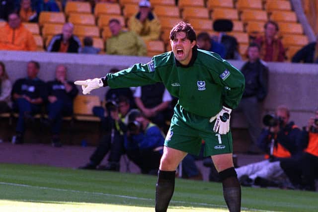 Andy Petterson directs his defence against Wolves in August 1999. Picture: Richard Thompson