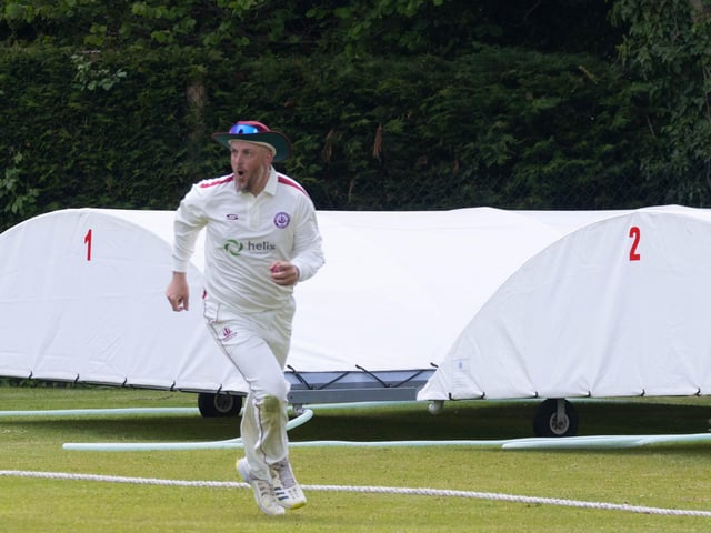 A Portsmouth & Southsea fielder has just taken a catch. Picture: Bob Selley