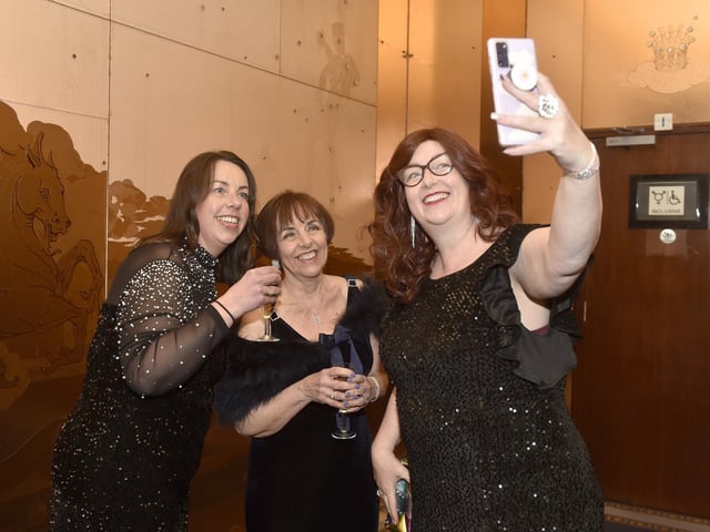 Selfie time! There was an excited and expectant atmosphere ahead of the awards.  Picture: Sarah Standing (270325-1160)