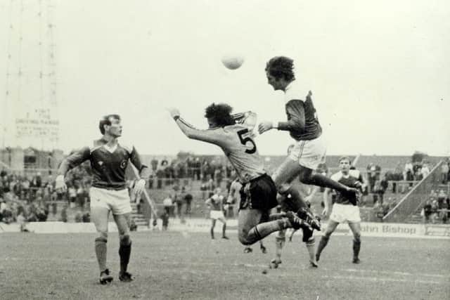 David Leworthy in action in his only Pompey appearance during an October 1981 clash with Newport County at Fratton Park.