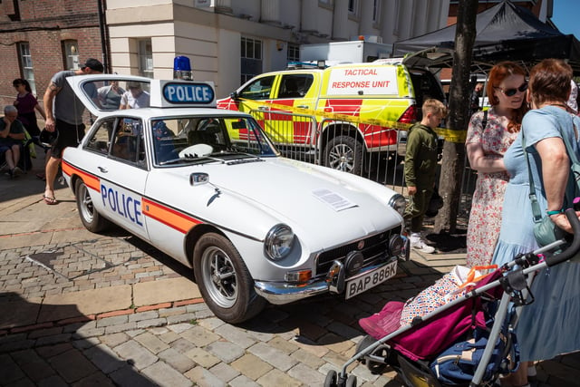 A vintage vehicle at the 999 day in Fareham. Picture: Mike Cooter (240623)