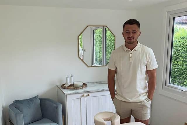 Brandon Coleman runs his own massage therapy business and is an England international blind footballer