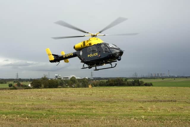 A National Police Air Service helicopter.