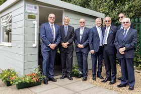 Portsmouth North Rotary Club members with Lord Lieutenant Nigel Atkinson. From left - Andy Brockett, Nigel Atkinson, Keith Redford (Rotary Club President), Malcolm Gingell, Keith Purnell, Chris Fairhall, Keith Barnett