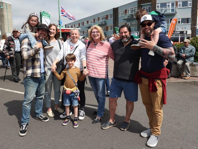 The Hillawi and Carter families on Marine Parade in Lee-on-the-Solent