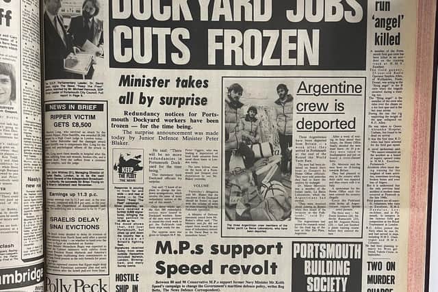 The headlines from April 21, 1982 in The News