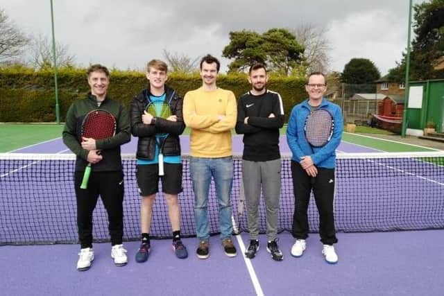 Warsash men's championship winners Ian Udal, Jake Hignett, Andy Herrod Taylor, Matt Pond and Martin Wilkinson