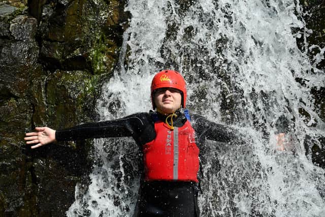 As well as accommodation and meals, young people on a YHA Breaks funded stay get experience activities like ghyll scrambling