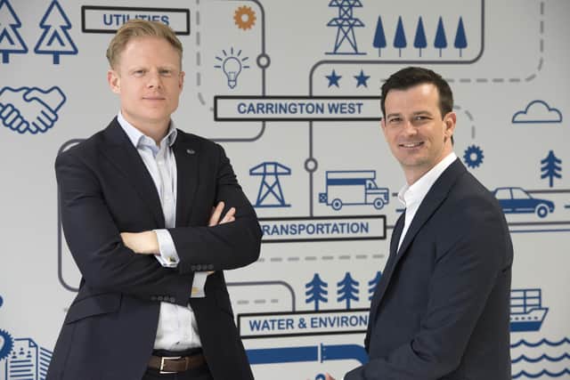 Managing director James Fernandes and co-founder Simon Gardiner from Carrington West. Picture by Chris Pearsall.