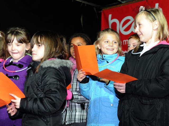 Commercial Road Christmas light switch on in Portsmouth 2011. Pictured is the Charles Dickens Junior School choir. Picture: Paul Jacobs (114102-1)