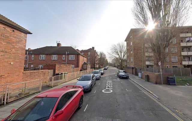The attack took place in Crasswell Street, Landport, Portsmouth. Picture: Google Street View.