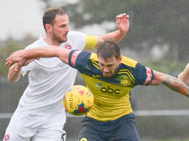 Steve Hutchings in action for Moneyfields. Picture: Martyn White