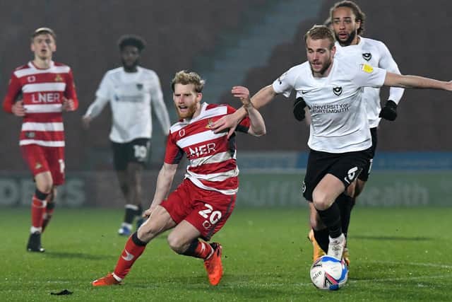 Jack Whatmough in action at Doncaster tonight